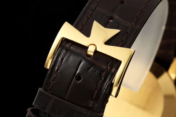 VC Patrimony 81180 YG KZF Best Edition White Dial on Black Leather Strap - Super Clone Watch | 1:1 Best Version