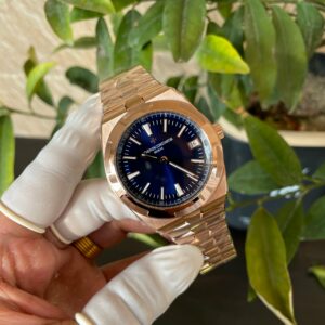 VC Overseas 4500V RG 8F 1:1 Best Edition Blue Dial on RG Bracelet A5100 - Super Clone Watch | 1:1 Best Version