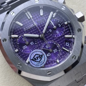AP Royal Oak Chrono 26240 SS APSF 1:1 Best Edition Purple Dial on SS Bracelet - Super Clone Watch | 1:1 Best Version