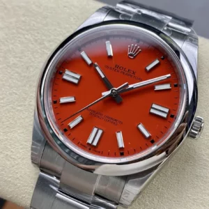 Rolex Oyster Perpetual 124300 41mm VSF 1:1 Best Edition 904L Steel Red Dial on SS Bracelet - Super Clone Watch | 1:1 Best Version