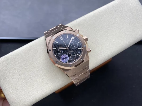 AP Royal Oak Chrono 26240 RG APSF 1:1 Best Edition Black Dial on RG Bracelet SA4401 - Super Clone Watch | 1:1 Best Version