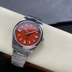 Rolex Oyster Perpetual 124300 41mm VSF 1:1 Best Edition 904L Steel Red Dial on SS Bracelet - Super Clone Watch | 1:1 Best Version