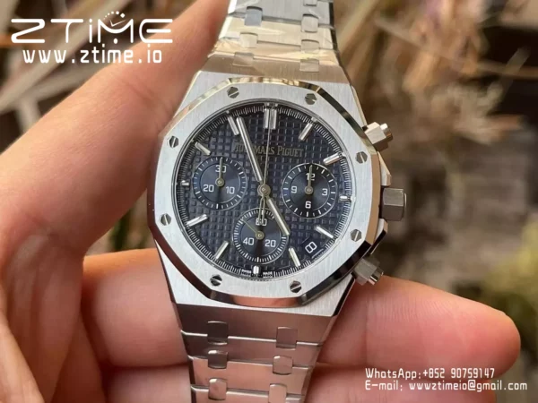 AP Royal Oak Chrono 26240ST SS APS Factory 1:1 Best Edition Blue Dial  SA4401 Super Clone - Super Clone Watch | 1:1 Best Version