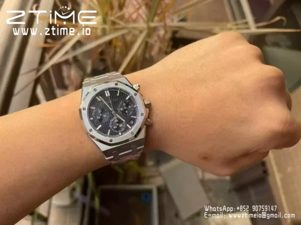AP Royal Oak Chrono 26240ST SS APS Factory 1:1 Best Edition Blue Dial  SA4401 Super Clone - Super Clone Watch | 1:1 Best Version