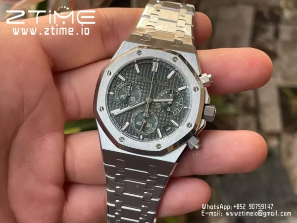 AP Royal Oak Chrono 26240ST SS APS Factory 1:1 Best Edition Green Dial  SA4401 Super Clone - Super Clone Watch | 1:1 Best Version