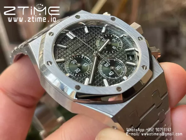 AP Royal Oak Chrono 26240ST SS APS Factory 1:1 Best Edition Green Dial  SA4401 Super Clone - Super Clone Watch | 1:1 Best Version
