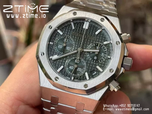 AP Royal Oak Chrono 26240ST SS APS Factory 1:1 Best Edition Green Dial  SA4401 Super Clone - Super Clone Watch | 1:1 Best Version