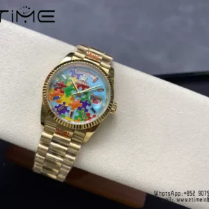 Rolex Day Date 36mm 128238-0106 CYF 1:1 Best Edition Real Enamel Dial on President Bracelet - Super Clone Watch | 1:1 Best Version