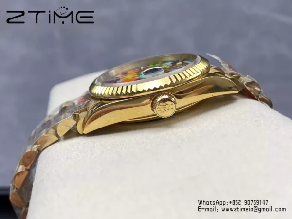 Rolex Day Date 36mm 128238-0106 CYF 1:1 Best Edition Real Enamel Dial on President Bracelet - Super Clone Watch | 1:1 Best Version