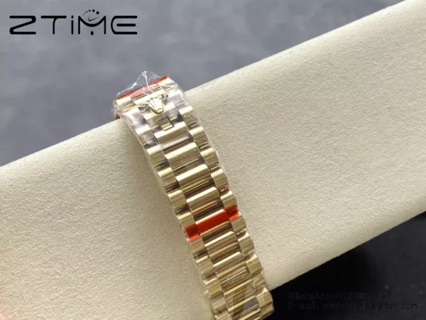Rolex Day Date 36mm 128238-0106 CYF 1:1 Best Edition Real Enamel Dial on President Bracelet - Super Clone Watch | 1:1 Best Version
