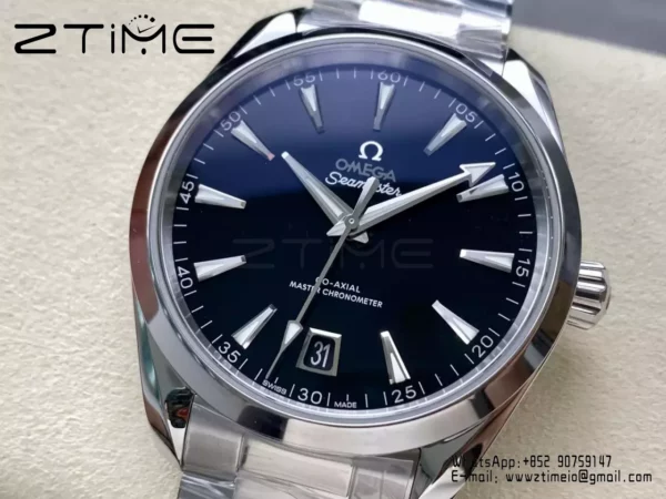 OMEGA Aqua Terra 150M Master Chronometers VSF 1:1 Best Edition Black Dial on SS Bracelet - Super Clone Watch | 1:1 Best Version
