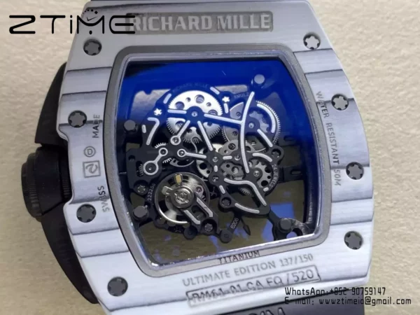 RICHARD MILLE RM6101 RM61-01 ZF 1:1 Best Edition Yohan Blake White NTPT Super Clone - Super Clone Watch | 1:1 Best Version
