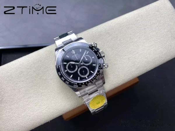 Rolex Daytona 126500 VSF 1:1 Best Edition 904L Steel Black Dial on SS Braclet DD4131 V4 - Super Clone Watch | 1:1 Best Version