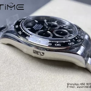 Rolex Daytona 126500 VSF 1:1 Best Edition 904L Steel Black Dial on SS Braclet DD4131 V4 - Super Clone Watch | 1:1 Best Version