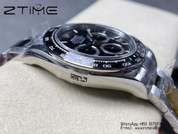 Rolex Daytona 126500 VSF 1:1 Best Edition 904L Steel Black Dial on SS Braclet DD4131 V4 - Super Clone Watch | 1:1 Best Version