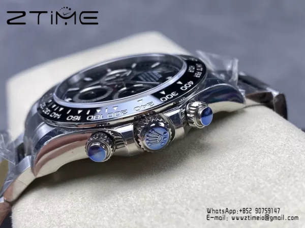 Rolex Daytona 126500 VSF 1:1 Best Edition 904L Steel Black Dial on SS Braclet DD4131 V4 - Super Clone Watch | 1:1 Best Version