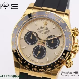 Rolex Daytona 126518 VS Factory 1:1 Best Edition YG/Black Dial on Oysterflex Strap DD4131 - Super Clone Watch | 1:1 Best Version