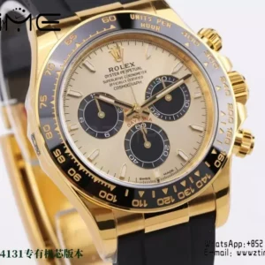 Rolex Daytona 126518 VS Factory 1:1 Best Edition YG/Black Dial on Oysterflex Strap DD4131 - Super Clone Watch | 1:1 Best Version