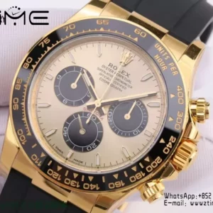 Rolex Daytona 126518 VS Factory 1:1 Best Edition YG/Black Dial on Oysterflex Strap DD4131 - Super Clone Watch | 1:1 Best Version