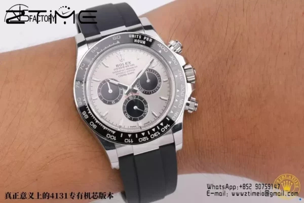 Rolex Daytona 126519 VS Factory 1:1 Best Edition Grey Dial on Oysterflex Rubber Strap DD4131 - Super Clone Watch | 1:1 Best Version