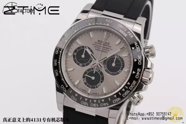 Rolex Daytona 126519 VS Factory 1:1 Best Edition Grey Dial on Oysterflex Rubber Strap DD4131 - Super Clone Watch | 1:1 Best Version