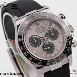 Rolex Daytona 126519 VS Factory 1:1 Best Edition Grey Dial on Oysterflex Rubber Strap DD4131 - Super Clone Watch | 1:1 Best Version