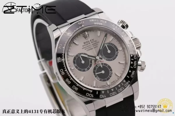 Rolex Daytona 126519 VS Factory 1:1 Best Edition Grey Dial on Oysterflex Rubber Strap DD4131 - Super Clone Watch | 1:1 Best Version