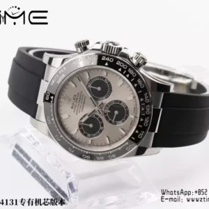 Rolex Daytona 126519 VS Factory 1:1 Best Edition Grey Dial on Oysterflex Rubber Strap DD4131 - Super Clone Watch | 1:1 Best Version