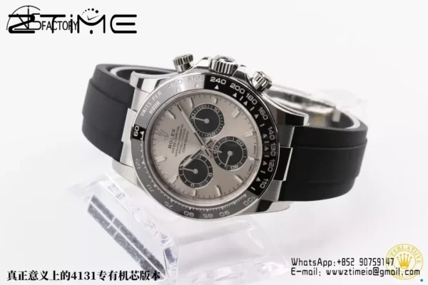 Rolex Daytona 126519 VS Factory 1:1 Best Edition Grey Dial on Oysterflex Rubber Strap DD4131 - Super Clone Watch | 1:1 Best Version