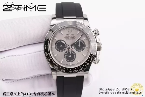 Rolex Daytona 126519 VS Factory 1:1 Best Edition Grey Dial on Oysterflex Rubber Strap DD4131 - Super Clone Watch | 1:1 Best Version