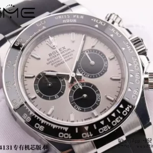 Rolex Daytona 126519 VS Factory 1:1 Best Edition Grey Dial on Oysterflex Rubber Strap DD4131 - Super Clone Watch | 1:1 Best Version