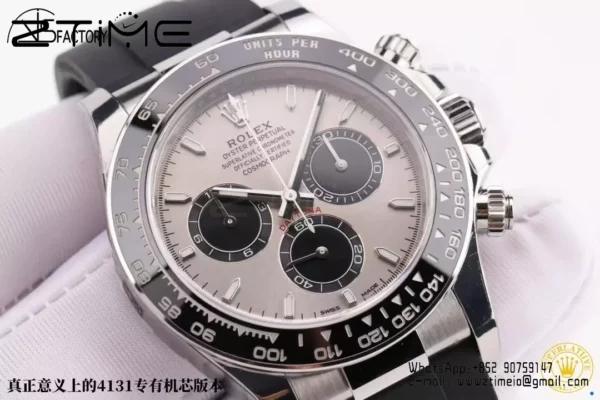 Rolex Daytona 126519 VS Factory 1:1 Best Edition Grey Dial on Oysterflex Rubber Strap DD4131 - Super Clone Watch | 1:1 Best Version