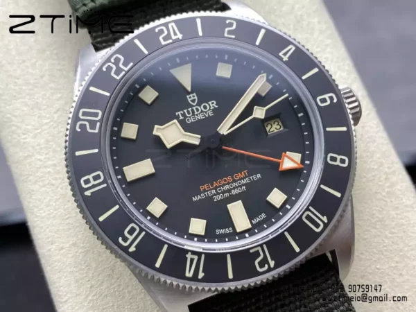 Tudor Pelagos FXD Titanium GMT M2542G247NU M+F 1:1 Best Edition Black Dial Nylon Strap - Super Clone Watch | 1:1 Best Version
