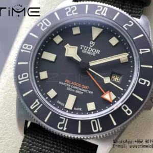 Tudor Pelagos FXD Titanium GMT M2542G247NU M+F 1:1 Best Edition Black Dial Nylon Strap - Super Clone Watch | 1:1 Best Version