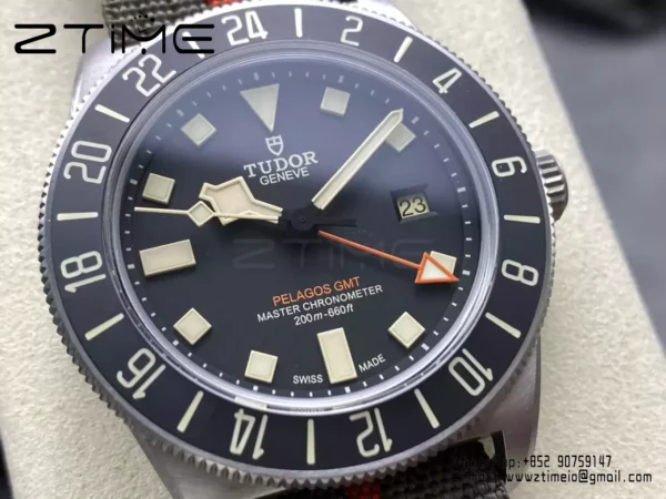 Tudor Pelagos FXD Titanium GMT M2542G247NU M+F 1:1 Best Edition Black Dial Nylon Strap - Super Clone Watch | 1:1 Best Version