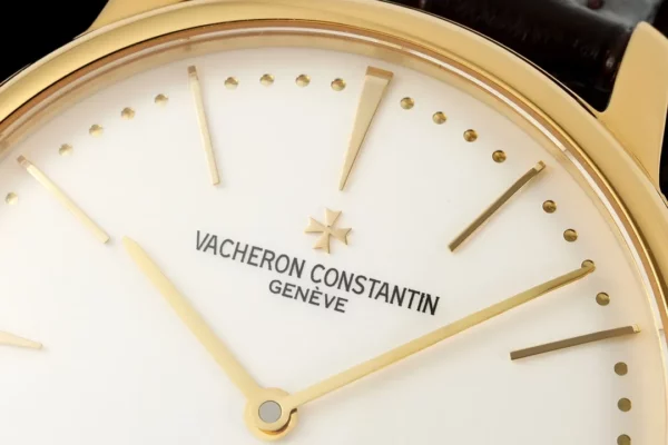VC Patrimony 81180 YG KZF Best Edition White Dial on Black Leather Strap - Super Clone Watch | 1:1 Best Version