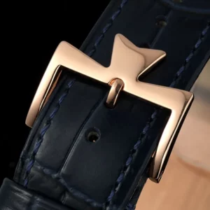 VC Patrimony 81180 YG KZF Best Edition Blue Dial on Blue Leather Strap - Super Clone Watch | 1:1 Best Version