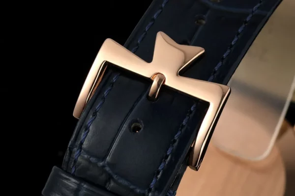 VC Patrimony 81180 YG KZF Best Edition Blue Dial on Blue Leather Strap - Super Clone Watch | 1:1 Best Version