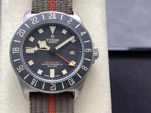 Tudor Pelagos FXD Titanium GMT M2542G247NU M+F 1:1 Best Edition Black Dial Nylon Strap - Super Clone Watch | 1:1 Best Version