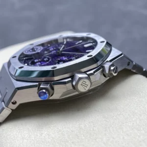 AP Royal Oak Chrono 26240 SS APSF 1:1 Best Edition Purple Dial on SS Bracelet - Super Clone Watch | 1:1 Best Version