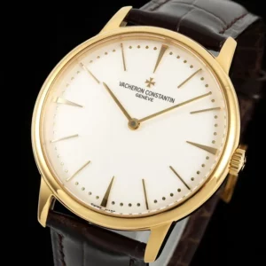 VC Patrimony 81180 YG KZF Best Edition White Dial on Black Leather Strap - Super Clone Watch | 1:1 Best Version