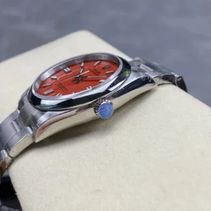 Rolex Oyster Perpetual 126000 36mm VSF 1:1 Best Edition 904L Steel Red Dial on SS Bracelet - Super Clone Watch | 1:1 Best Version