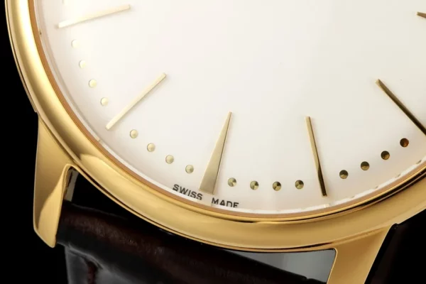 VC Patrimony 81180 YG KZF Best Edition White Dial on Black Leather Strap - Super Clone Watch | 1:1 Best Version