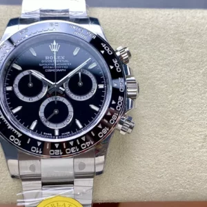 Rolex Daytona 126500 VSF 1:1 Best Edition 904L Steel Black Dial on SS Braclet DD4131 V4 - Super Clone Watch | 1:1 Best Version