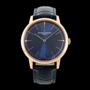 VC Patrimony 81180 YG KZF Best Edition Blue Dial on Blue Leather Strap - Super Clone Watch | 1:1 Best Version