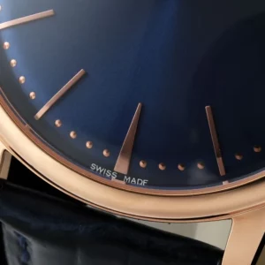 VC Patrimony 81180 YG KZF Best Edition Blue Dial on Blue Leather Strap - Super Clone Watch | 1:1 Best Version