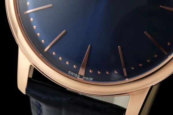 VC Patrimony 81180 YG KZF Best Edition Blue Dial on Blue Leather Strap - Super Clone Watch | 1:1 Best Version