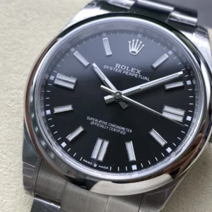 Rolex Oyster Perpetual 124300 41mm VSF 1:1 Best Edition 904L Steel Black Dial on SS Bracelet - Super Clone Watch | 1:1 Best Version