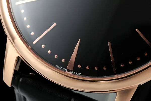 VC Patrimony 81180R YG KZF Best Edition Black Dial on Black Leather Strap - Super Clone Watch | 1:1 Best Version