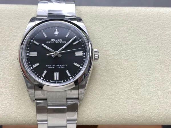 Rolex Oyster Perpetual 126000 36mm VSF 1:1 Best Edition 904L Steel Black Dial on SS Bracelet - Super Clone Watch | 1:1 Best Version